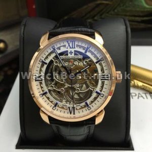 Delicate Steel Cases UK Vacheron Constantin Patrimony Replica Watches With Blue Hands