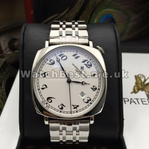 Unique White Dials UK Vacheron Constantin Patrimony Copy Watches With Black Arabic Numerals