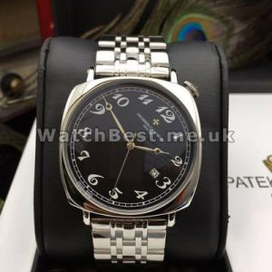 Special 40MM Black Dials Vacheron Constantin Patrimony Replica Watches With Steel Bracelets UK