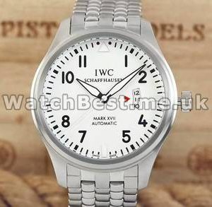 Pretty Steel Cases And Bracelets IWC Mark Series Fake Watches With White Dials