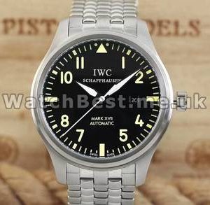 Special Yellow Arabic Numerals IWC Mark Series Copy Watches With 43MM Black Dials