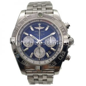 Novel Blue Dials 44MM Breitling Avenger Fake Watches With Steel Bracelets For Men