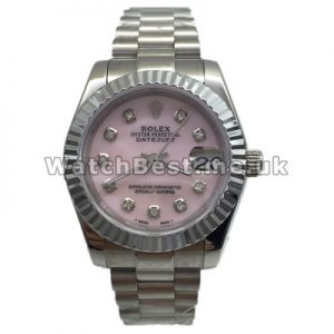 Attractive Pink Dials Rolex Datejust Copy Watches With Steel Cases And Bracelets Sale