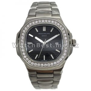 Fashionable Black Dials Male Patek Philippe Nautilus Replica Watches With 41MM Steel Cases