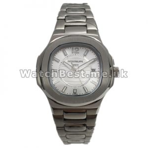 Practical Steel Cases And White Dials Patek Philippe Nautilus Replica Watches For Women Online