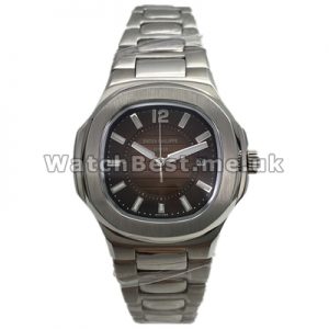 Special Female Coffee Dials And Steel Bracelets Patek Philippe Nautilus Fake Watches Online Sale