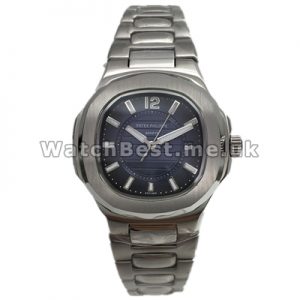 Charming Quartz Movements 34MM Patek Philippe Nautilus Copy Watches With Steel Cases For Women