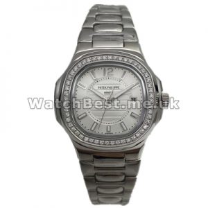 Classic White Dials And Steel Bracelets Philippe Nautilus Copy Watches Sale For Ladies