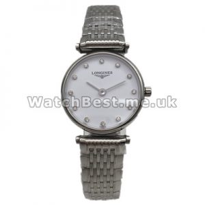 Elegant Female Steel Cases And White Dials Swiss Longines Elegant Series Fake Watches Online
