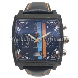Unique Black Dials And Quartz Movements 39MM Tag Heuer Monaco Replica Watches For Men