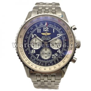 Attractive Blue Dials 42MM Breitling Navitimer Copy Watches With Steel Bracelets