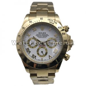 Modern Yellow Gold Bracelets Rolex Daytona Fake Watches For Men With Automatic Movements