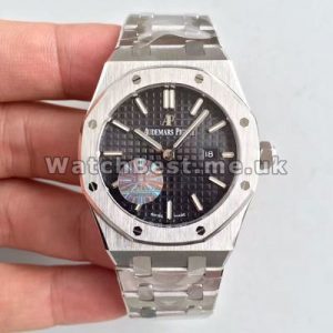 Popular Black Dials Swiss Audemars Piguet Royal Oak Fake Watches With ETA Quartz Movements