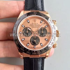 Unique Rose Gold Dials And Cases 40MM Rolex Daytona 7750 Replica Watches For Men