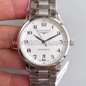 40MM Strong Male Steel Bracelets Longines Master Collection Fake Watches With White Dials Online