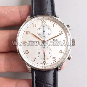 Obvious High-quality Blue Seconds Hands And White Dials Male IWC Portuguese Chronograph 7750 Replica Watches