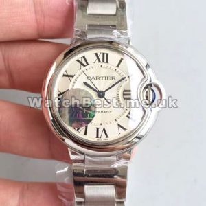 Durable Steel Bracelets Male Ballon Bleu De Cartier Replica Watches With White Dials Online