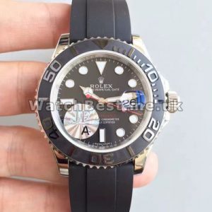 Popular Steel Cases Swiss Rolex Yacht-Master Fake Watches With Black Dials Sale Online