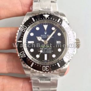 High-performance 44MM Blue  Black Dials Rolex Deepsea Fake Watches With Steel Bracelets For Men