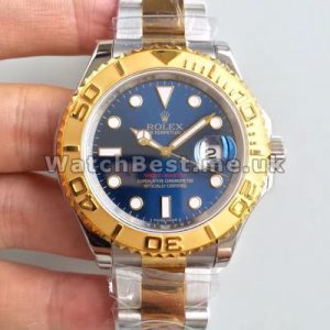 Special 40MM Blue Dials Rolex Yacht-Master Replica Watches For Men With Gold  Steel Cases