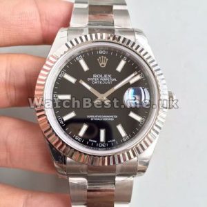 Mature Male Black Dials Rolex Datejust II Copy Watches Online With Swiss Automatic Movements