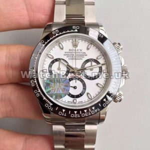 Practical White Dials And Steel Bracelets Rolex Daytona Replica Watches For Men Sale
