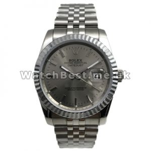 Male Sale 36MM Automatic Movements Rolex Datejust Replica Watches With Grey Dials Online