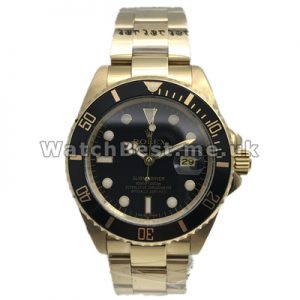 New Best-selling Gold Steel Cases Rolex Submariner Copy Watches For Men With Black Dials
