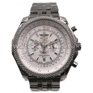 Special 48MM Male Steel Bracelets Breitling Bentley Replica Watches With Swiss Quartz Movements