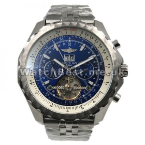 Cheap Blue Dials Swiss Breitling Bentley Fake Watches Sale For Men With 48MM Steel Cases