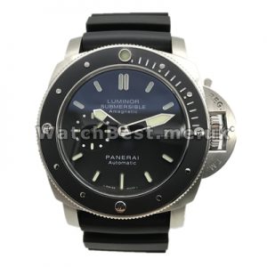 Sturdy Black Dials Panerai Luminor Submersible Copy Watches For Men With Swiss Automatic Movements