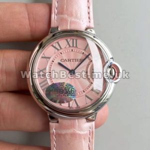 Appropriate Pink Dials And Straps Female Ballon Bleu De Cartier Replica Watches For Sale