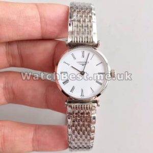 Appropriate Female White Dials Swiss Longines La Grande Classique Fake Watches With Steel Bracelets Sale