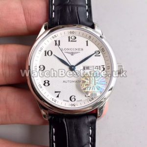 Popular Male Black Crocodile Straps And White Dials Longines Master Collection Replica Watches Online