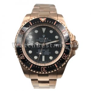 Reliable Rose Gold Steel Cases Male Rolex Deepsea Fake Watches With Swiss Automatic Movements Online