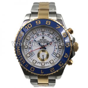 Modern Male Automatic Movements Rolex Yacht-Master II Copy Watches With Gold  Steel Case Online