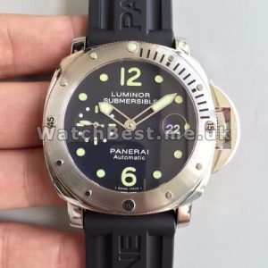 Fashionable Male Swiss Movements Panerai Luminor Replica Watches With Black Dials