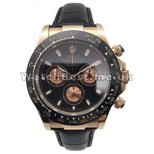 Cool Black Dials And Rose Gold Sub-dials Male Copy Rolex Daytona Watches Sales
