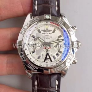 Popular Steel Cases Male Breitling Chronomat 7750 Fake Watches With White Dials Online