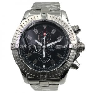 Elegant Swiss Male Quartz Movements Breitling Super Avenger Replica Watches With Steel Cases