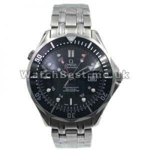 Popular Black Dials Swiss Omega Seamaster GMT Copy Watches For Men With Steel Cases
