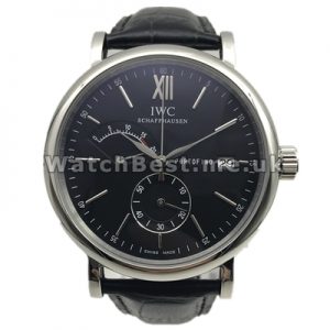 Swiss top-quality Quartz Movements Male IWC Portofino Manual Copy Watches With Black Dials Online