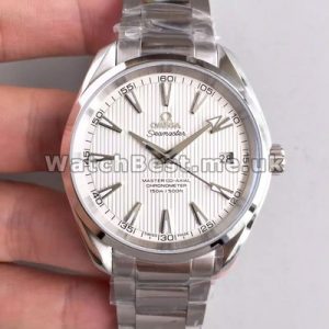 New Cheap Male Steel Bracelets Omega Seamaster Aqua Terra 150M Replica Watches With White Dials