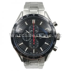 High-quality Male Black Dials 41MM Tag Heuer Carrera Replica Watches With Steel Bracelets