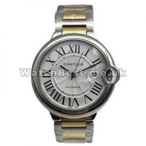 Stylish Automatic Movements 42MM Ballon Bleu De Cartier Replica Watches With Gold  Steel Bracelets For Men
