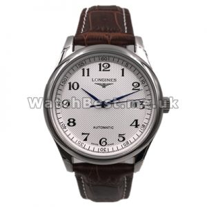 Modern Automatic Movements Male Longines Master Collection Copy Watches With White Dials And Steel Cases