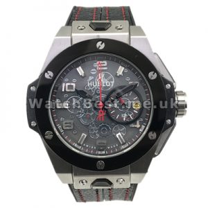 Strong Black Dials And Steel Cases 44MM Copy Hublot Watches Sale For Men