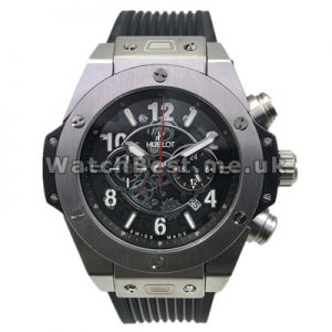 New Cool Black Dials Fake Hublot 44MM Watches For Men With Quartz Movements