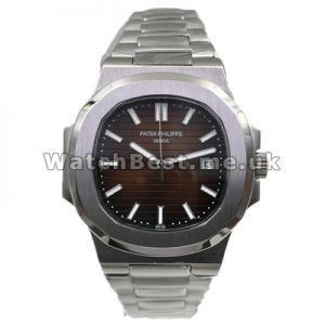 Unique Coffee Dials And Steel Cases Fake Patek Philippe Nautilus Watches Sales For Men