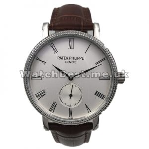 Useful Automatic Movements Male Patek Philippe Calatrava Copy Watches With White Dials